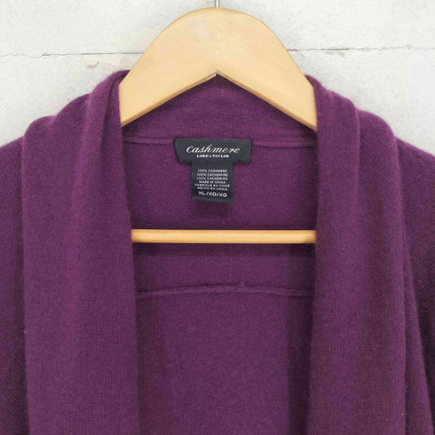 Lord & Taylor CASHMERE 100% ボタンレス カシミヤカーディガン レディース import:XL