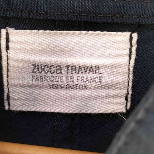 ズッカトラバイユ ZUCCa TRAVAIL フランス製 フックボタン 2WAY タック フーデッド ジャケット メンズ JPN:1