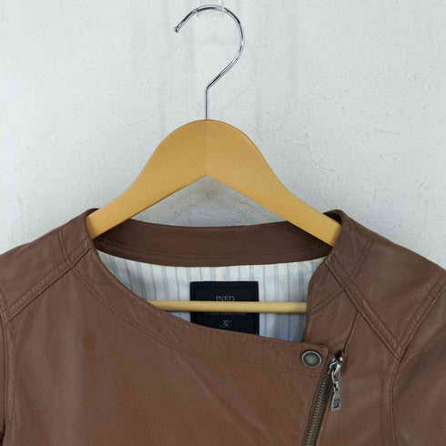 イネド INED Sheep Leather ライダースジャケット レディース 9
