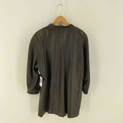 レリアン Leilian Sheep Leather 裏地ペイズリー レザーハーフコート レディース 9