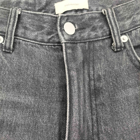 トワロニエ toironier ブラックワイドデニムパンツ メンズ 1