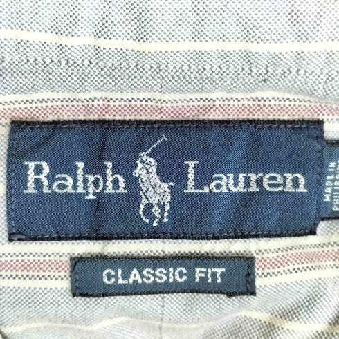 ラルフローレン RALPH LAUREN 90s CLASSIC FIT ポニー刺繍 マルチストライプ ボタンダウンシャツ メンズ 2XB BIG