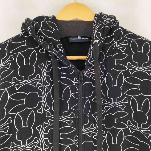 サイコバニー Psycho Bunny アウトラインロゴパターン ジップパーカー メンズ import:S