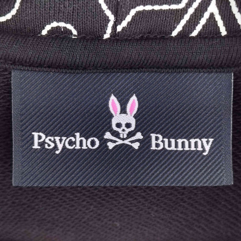 サイコバニー Psycho Bunny アウトラインロゴパターン ジップパーカー メンズ import:S