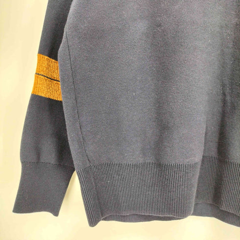 collex 26ss 配色ラインVネックニットプルオーバー レディース