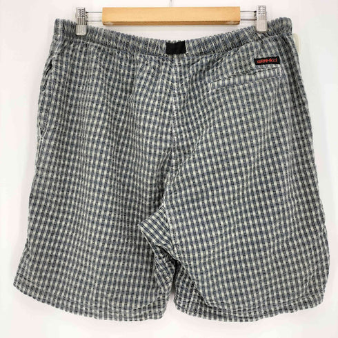 グラミチ GRAMICCI 90s~00s USA製 チェック シアサッカー クライミングショーツ ショートパンツ メンズ L