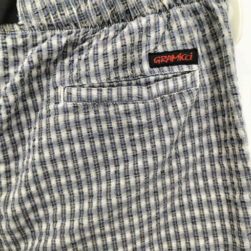 グラミチ GRAMICCI 90s~00s USA製 チェック シアサッカー クライミングショーツ ショートパンツ メンズ L