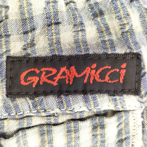 グラミチ GRAMICCI 90s~00s USA製 チェック シアサッカー クライミングショーツ ショートパンツ メンズ L