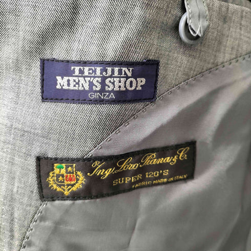 テイジンメンズショップ TEIJIN Loro Piana Super 120's ウール100 背抜き 3B テーラードジャケット + 2タック スラックス メンズ 100SP6