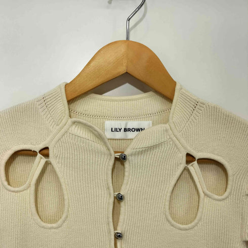 リリーブラウン Lily Brown 22SS カットアウト ディティール ニット レディース ONE SIZE
