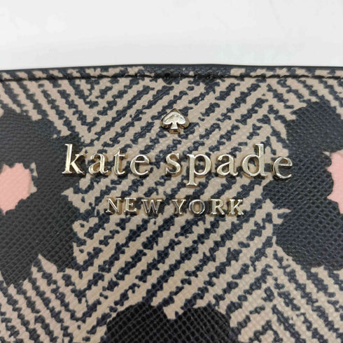 ケイトスペードニューヨーク kate spade NEW YORK ステイシー ヘリンボーンフラワープリント キャンバス ラージスリム バイフォールド ウォレット 花柄 二つ折り 長財布 レディース
