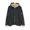 アンセルム ANCELLM 23AW ZIP-UP HOODIE BLACK 裏地 ワッフル サーマル ダメージ 加工 ダブルフェイス ジップ フーディー パーカー バック ペイント ステッチ 装飾 カスタム メンズ JPN:2