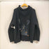 アンセルム ANCELLM 23AW ZIP-UP HOODIE BLACK 裏地 ワッフル サーマル ダメージ 加工 ダブルフェイス ジップ フーディー パーカー バック ペイント ステッチ 装飾 カスタム メンズ JPN:2