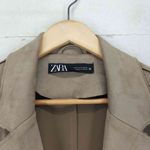 ザラ ZARA フェイクスエードコート レディース S