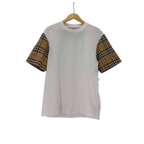 バーバリー BURBERRY PLAID-SLEEVE T-SHIRT ノバチェック スリーブ S/S Tシャツ レディース import:S