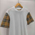 バーバリー BURBERRY PLAID-SLEEVE T-SHIRT ノバチェック スリーブ S/S Tシャツ レディース import:S