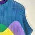 イッセイミヤケ ISSEY MIYAKE 銀タグ 変形 マルチカラー プリーツ トップス レディース JPN:2