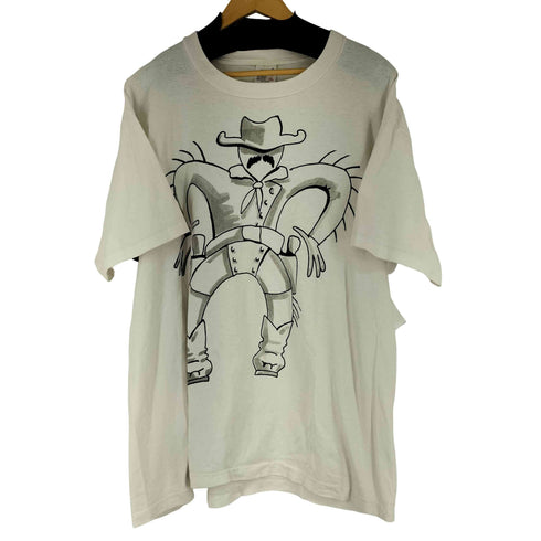 アンビル Anvil 90S USA製 カーボーイプリント S/S Tシャツ メンズ import:XL