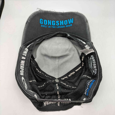 GONGSHOW ボディ ダメージ 加工 6パネル メッシュ サン フェード キャップ スナップバック 襤褸 ボロ メンズ