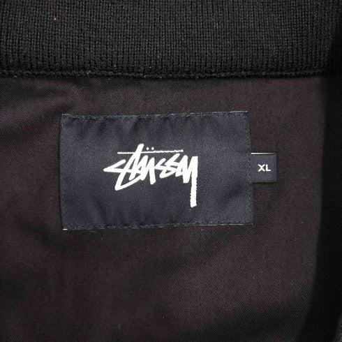 ステューシー Stussy ヘリンボーン スタンドカラー ジップアップ ブルゾン メンズ import:XL