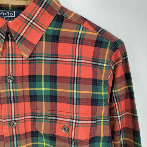 ポロバイラルフローレン Polo by RALPH LAUREN ガンフラップ ガチャポケ チェックレギュラーカラーシャツ メンズ import:M