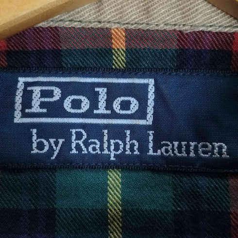 ポロバイラルフローレン Polo by RALPH LAUREN ガンフラップ ガチャポケ チェックレギュラーカラーシャツ メンズ import:M