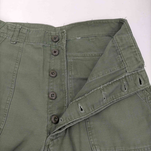 ユーエスアーミー U.S. ARMY 60-70S Utility Trousers ユーティリティー ベイカー トラウザーズ パンツ コットン サテン メンズ