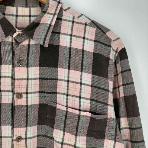 パパス papas マドラスチェック L/S レギュラーカラーシャツ メンズ JPN:48