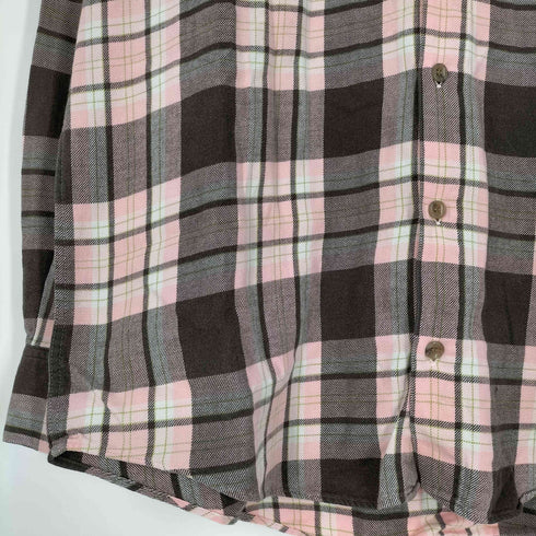 パパス papas マドラスチェック L/S レギュラーカラーシャツ メンズ JPN:48