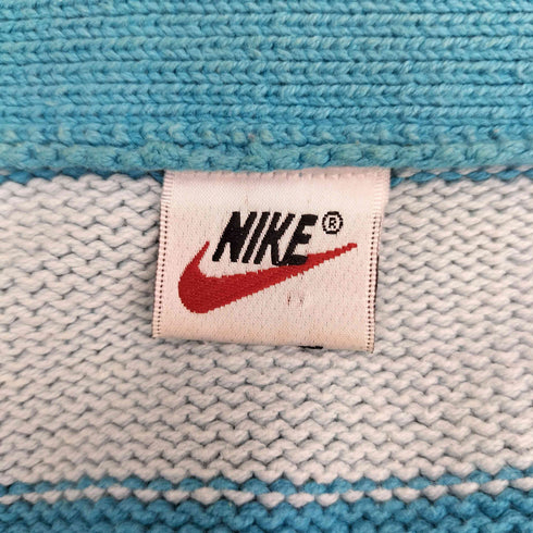 ナイキ NIKE 90-00s スウッシュロゴ刺繍 ボーダー カーディガン メンズ import:M