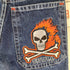 スカルジーンズ SKULL JEANS スカルロゴ刺繍 ストレートデニムパンツ メンズ US:28-29