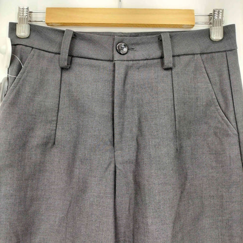 Nothingnoth Diagonal pleats wide dark trouser メンズ 1