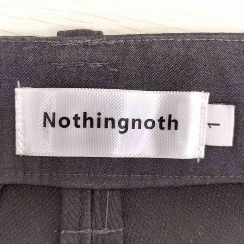 Nothingnoth Diagonal pleats wide dark trouser メンズ 1