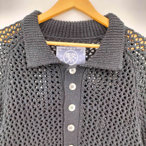 GEN IZAWA See-through Cotton Knit Polo メンズ FREE