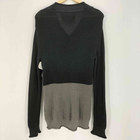 エーケイエム AKM EGYPTIAN cotton knit カットオフ Vネックプルオーバー メンズ JPN:L