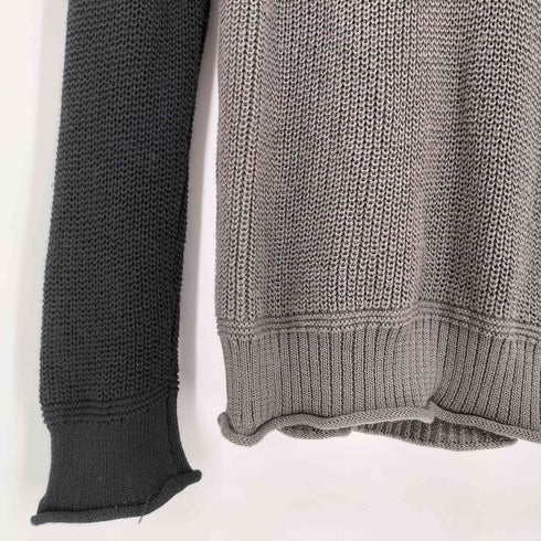 エーケイエム AKM EGYPTIAN cotton knit カットオフ Vネックプルオーバー メンズ JPN:L
