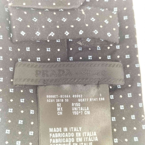 プラダ PRADA シルクジャガードネクタイ メンズ