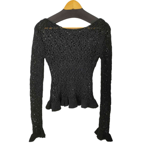 クラネ CLANE 25SS BOAT NECK CROCHET KNIT TOPS レディース JPN:2