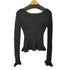 クラネ CLANE 25SS BOAT NECK CROCHET KNIT TOPS レディース JPN:2