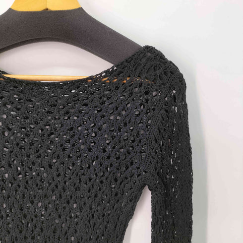 クラネ CLANE 25SS BOAT NECK CROCHET KNIT TOPS レディース JPN:2