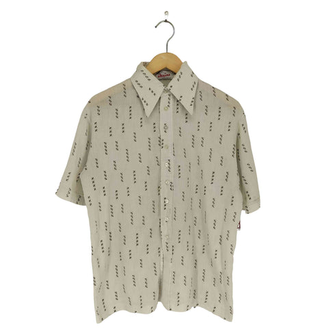 OKAJIMA MWN'S WEAR 70s- 総柄ボックスシャツ メンズ
