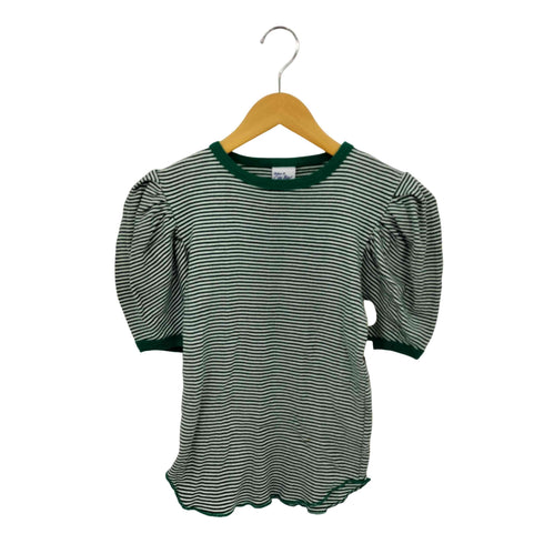ロバートミラー ROBERT P.MILLER POOFY TOPS コットン ボーダー パフスリーブ 半袖トップス レディース S