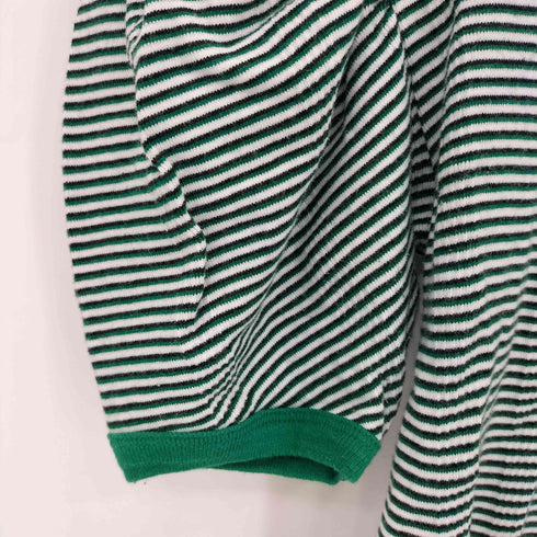 ロバートミラー ROBERT P.MILLER POOFY TOPS コットン ボーダー パフスリーブ 半袖トップス レディース S