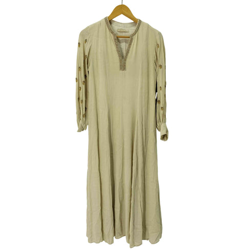 ヌキテパ NE QUITTEZ PAS Moss Rayon Zari Embroidery Panel Dress レディース JPN:M