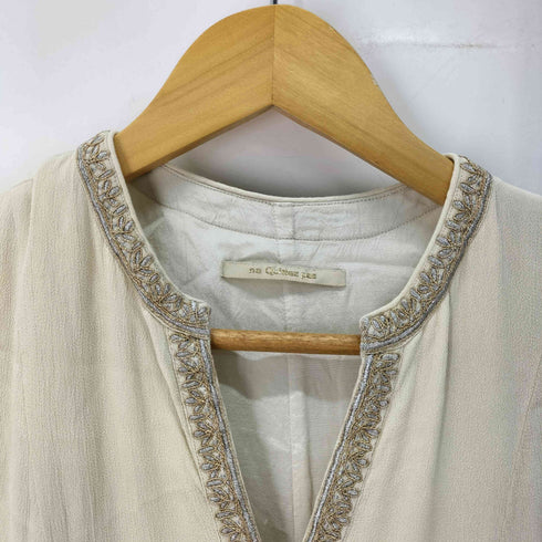 ヌキテパ NE QUITTEZ PAS Moss Rayon Zari Embroidery Panel Dress レディース JPN:M