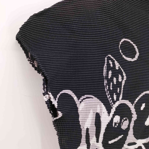 ミーイッセイミヤケ me ISSEY MIYAKE 02AW ボトルネック 総柄プリーツトップ レディース