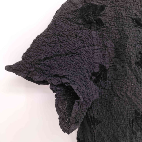 ミーイッセイミヤケ me ISSEY MIYAKE 03SS 異素材切替 スターデザイン カリフラワー プリーツトップ レディース
