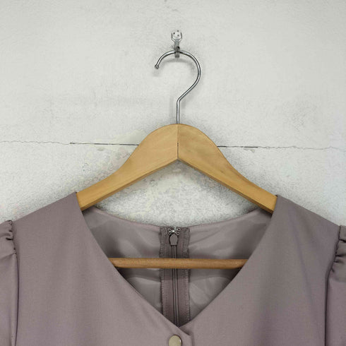 プロポーションバイボディードレッシング PROPORTION BODY DRESSING フロント釦タックフレア長袖ワンピース レディース S