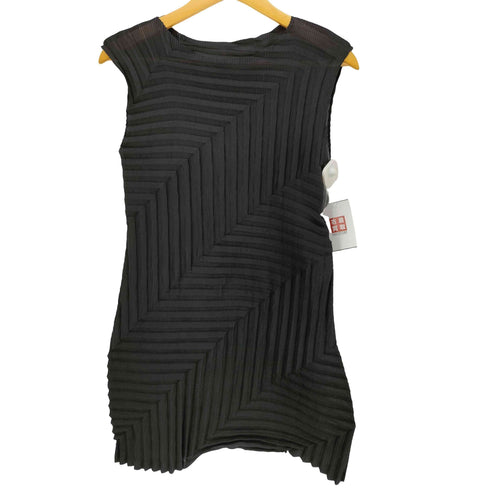ミーイッセイミヤケ me ISSEY MIYAKE 15AWランダムプリーツ ノースリーブブラウス レディース