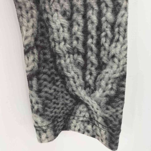 ミーイッセイミヤケ me ISSEY MIYAKE 06AW ケーブルニット転写 ハイネックカットソー レディース